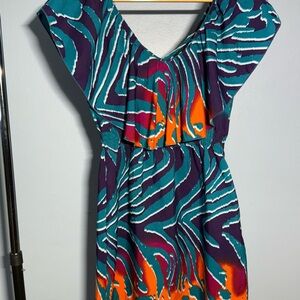 Wet Seal Teal and Purple Dress